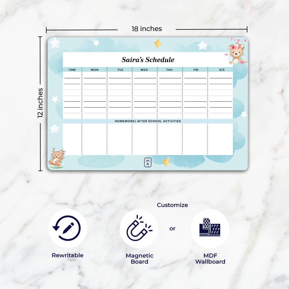 Lil Forest Friends Kids Schedule Planner