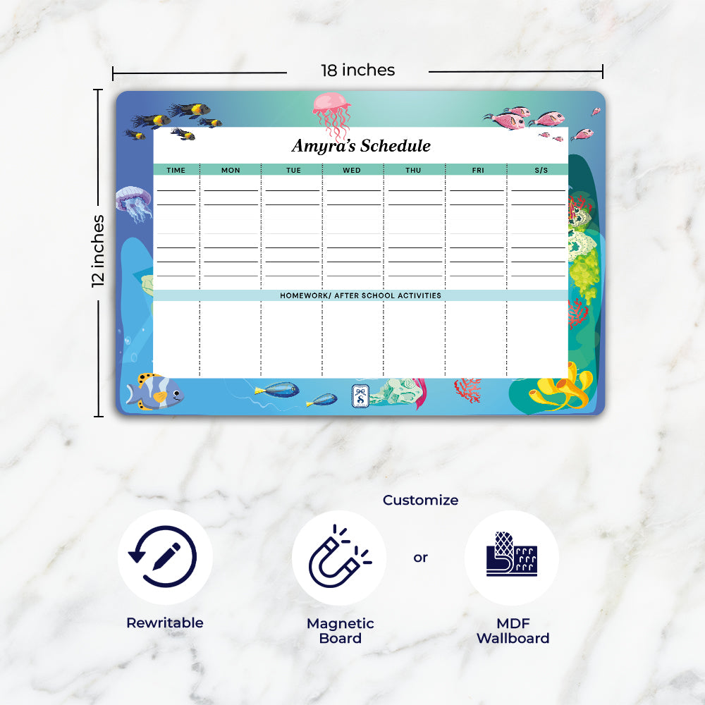 Ocean Bed Kids Schedule Planner