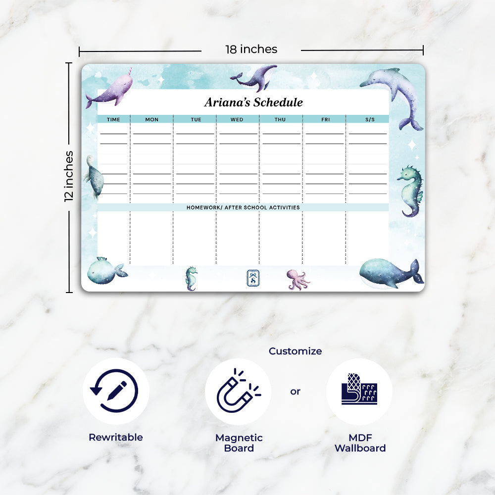 Midnight Ocean Kids Schedule Planner