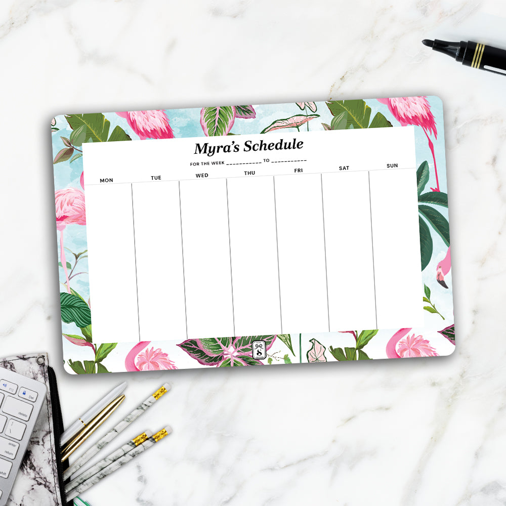 Flamingo Foliage Weekly Planner