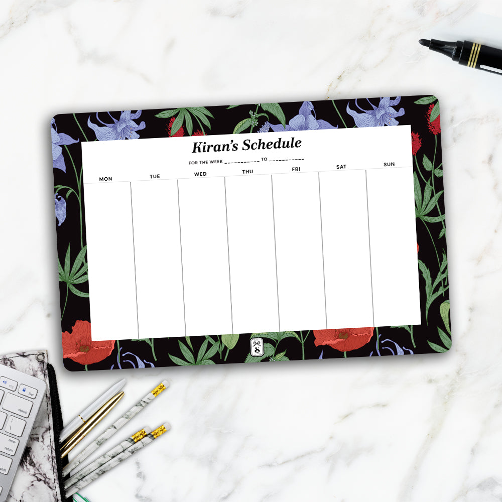 Scarlet Bloom Weekly Planner