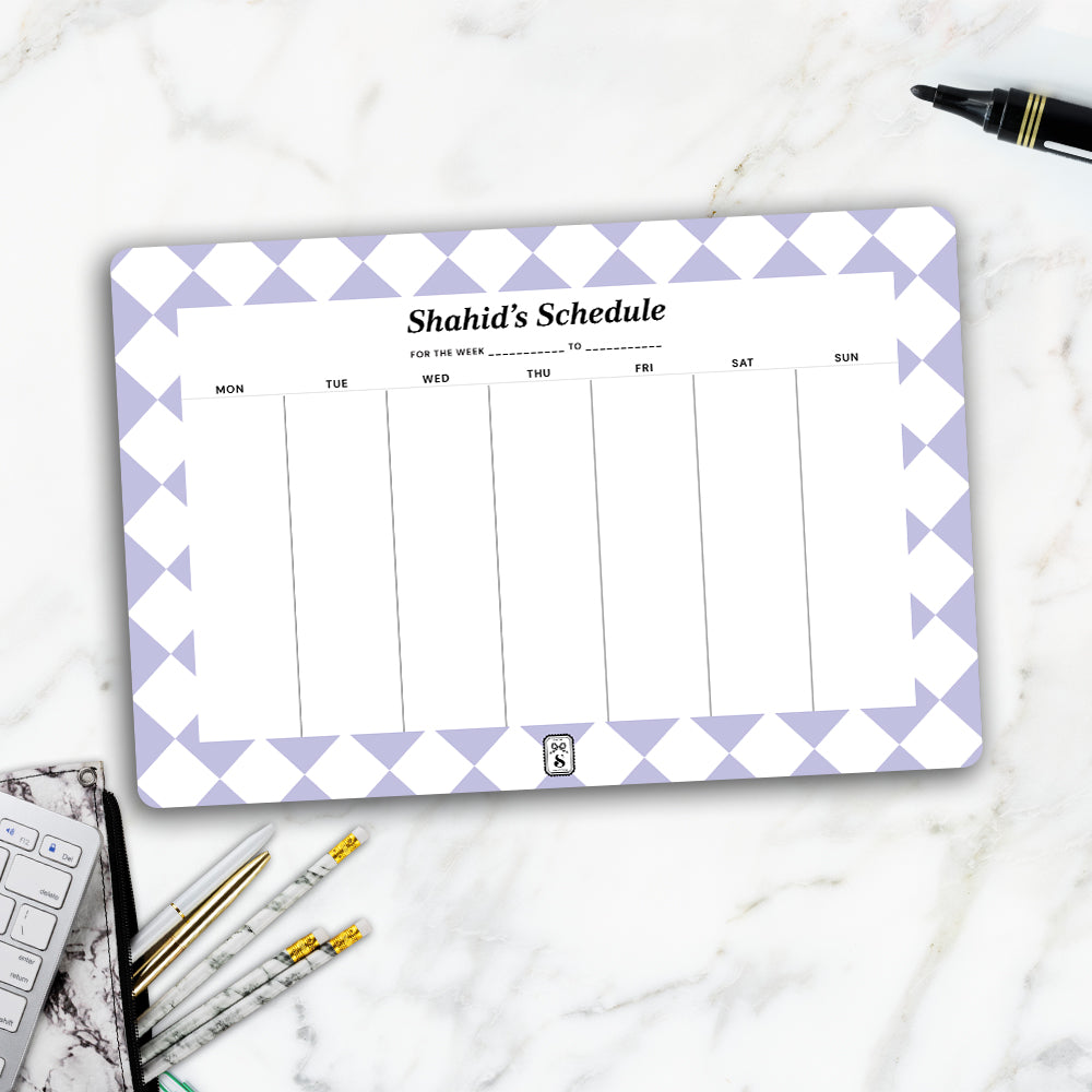 Checkered Weekly Planner