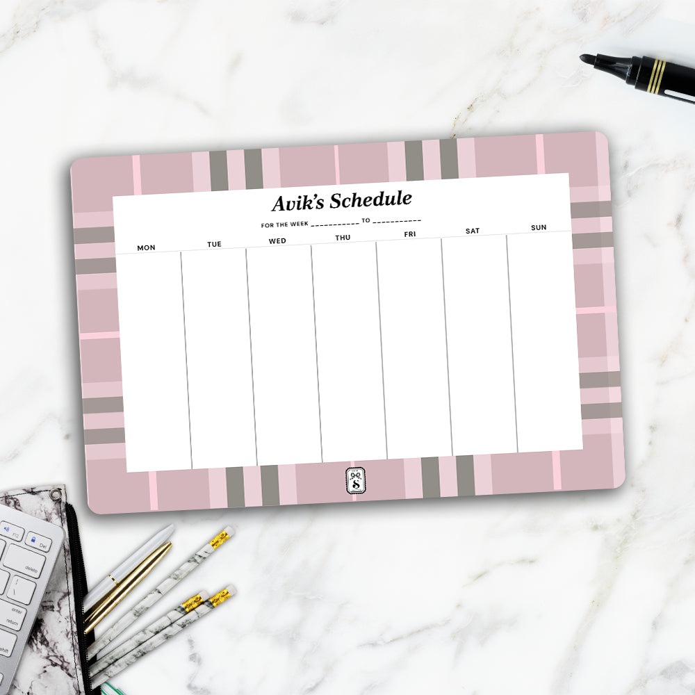 Plaid Weekly Planner