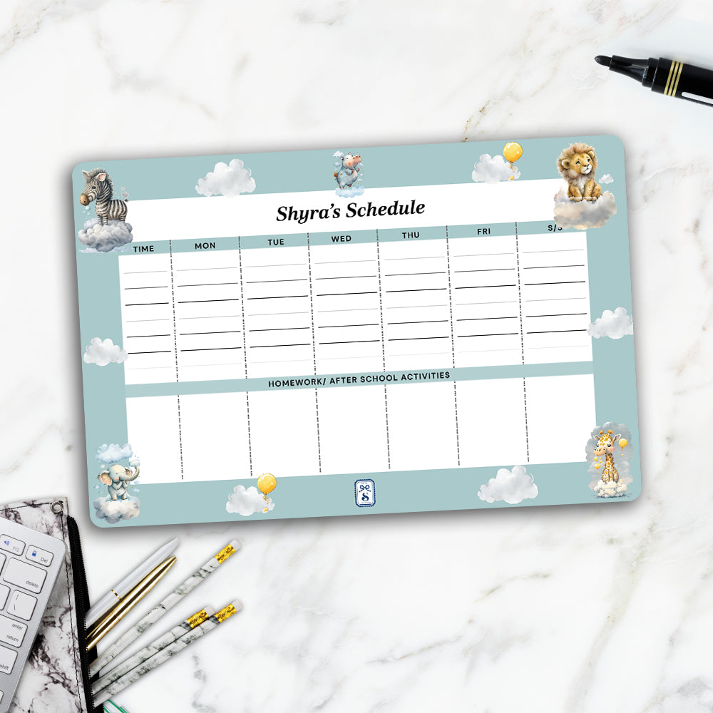 Lofty Animals Kids Schedule Planner