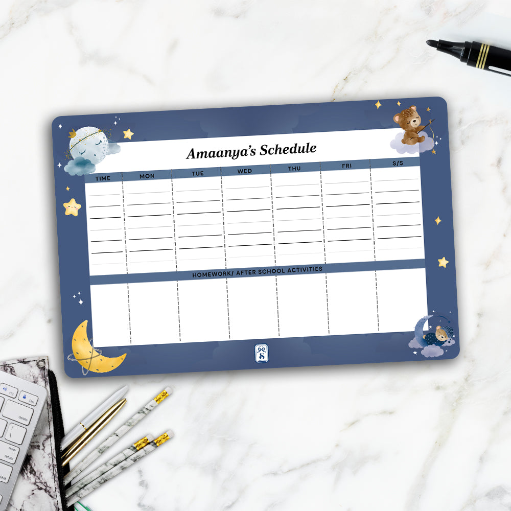 Moonlight Snuggles Kids Schedule Planner