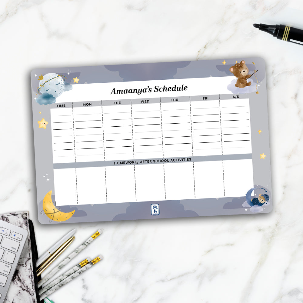 Moonlight Snuggles Kids Schedule Planner