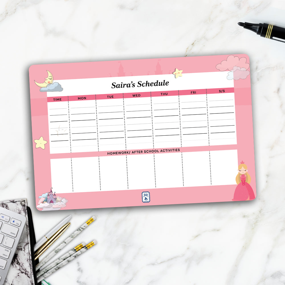 Princess Kids Schedule Planner