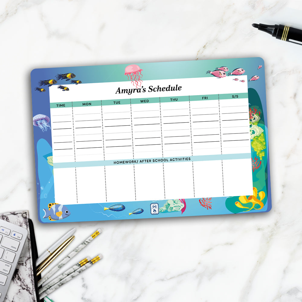 Ocean Bed Kids Schedule Planner