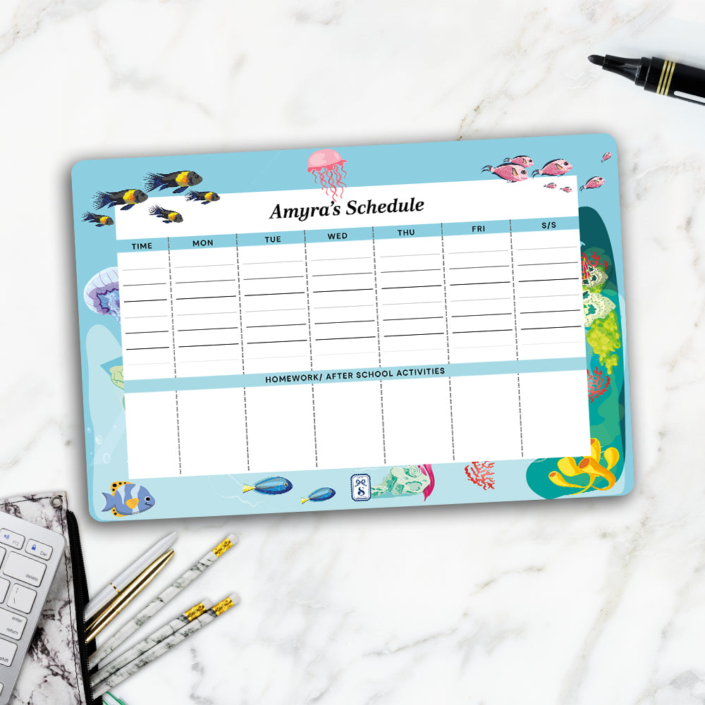 Ocean Bed Kids Schedule Planner