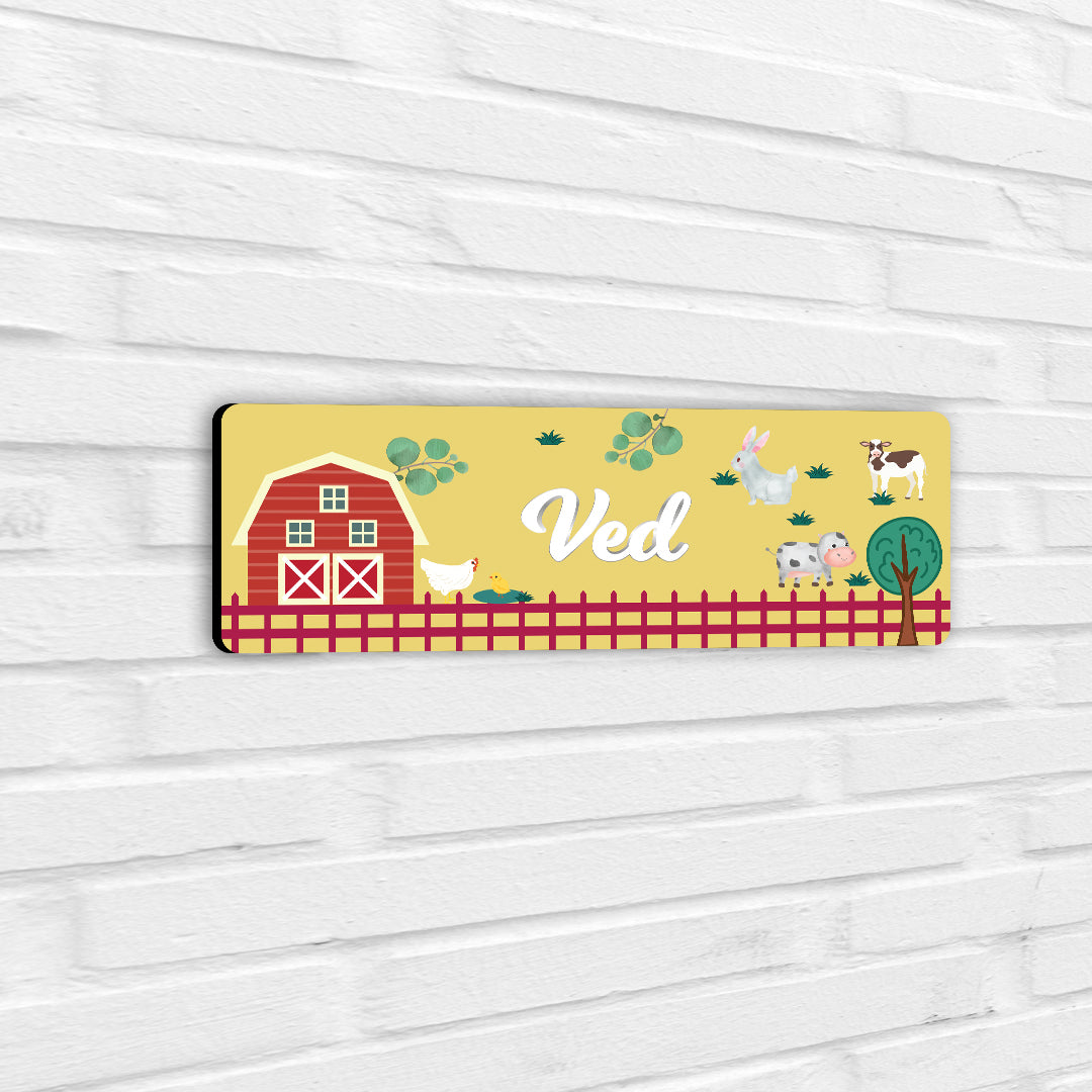 Farm Friends Name Plate (Petite) (kids)