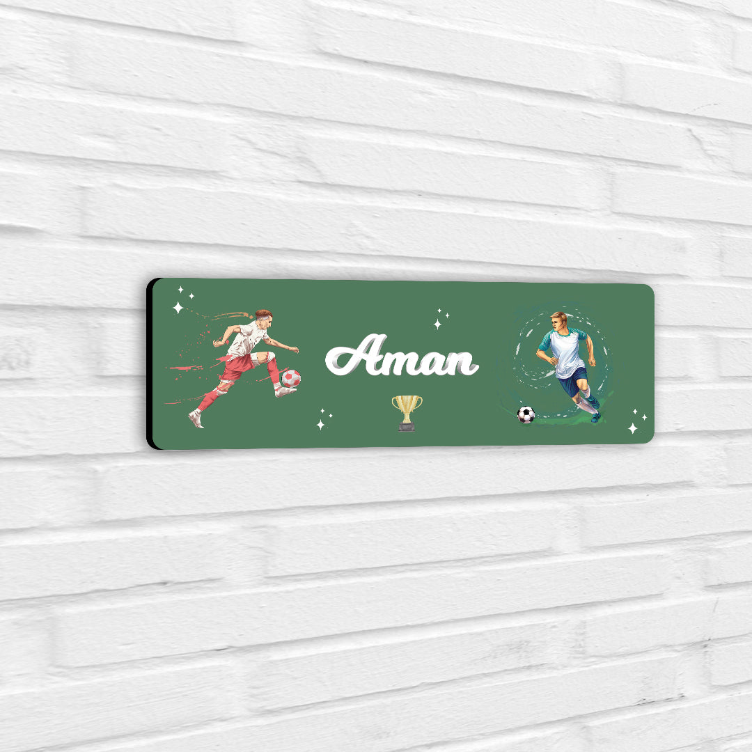 Football Fever Name Plate (Petite) (kids)