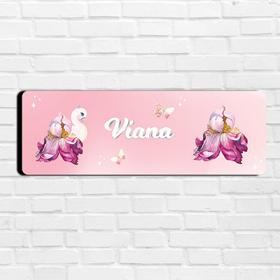 Butterfly Swan Blossom Name Plate (Petite)