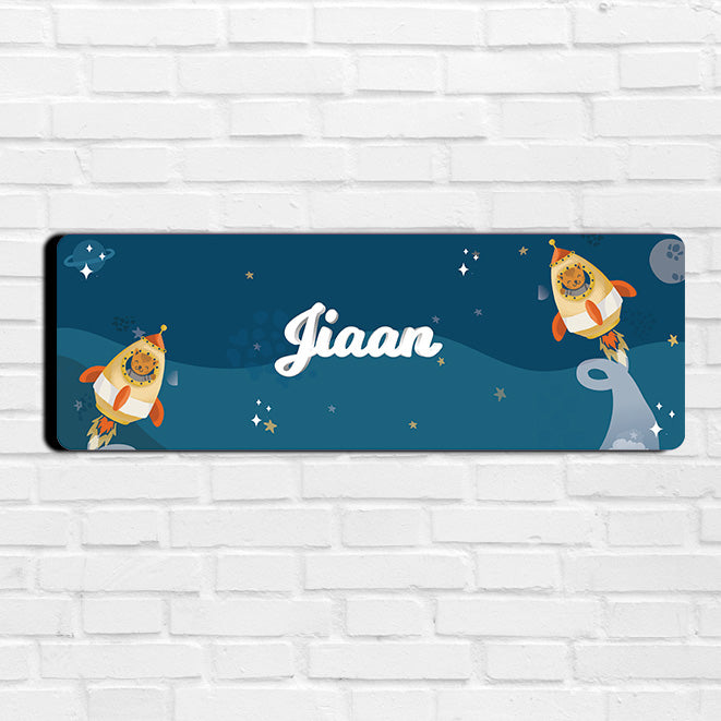 Rocket Bear Name Plate (Petite) (kids)