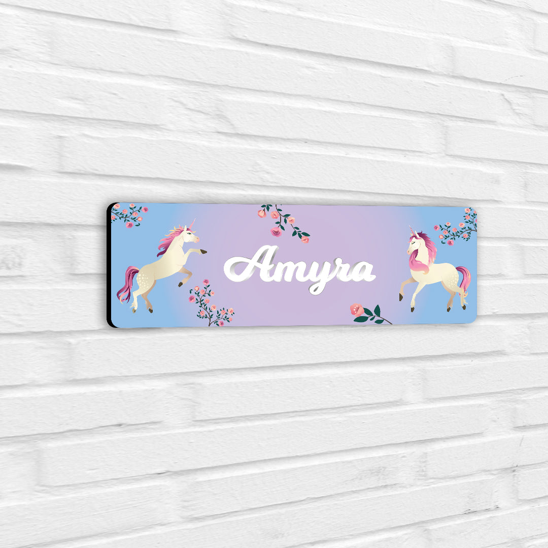 Unicorn Paradise Name Plate (Petite) (kids)