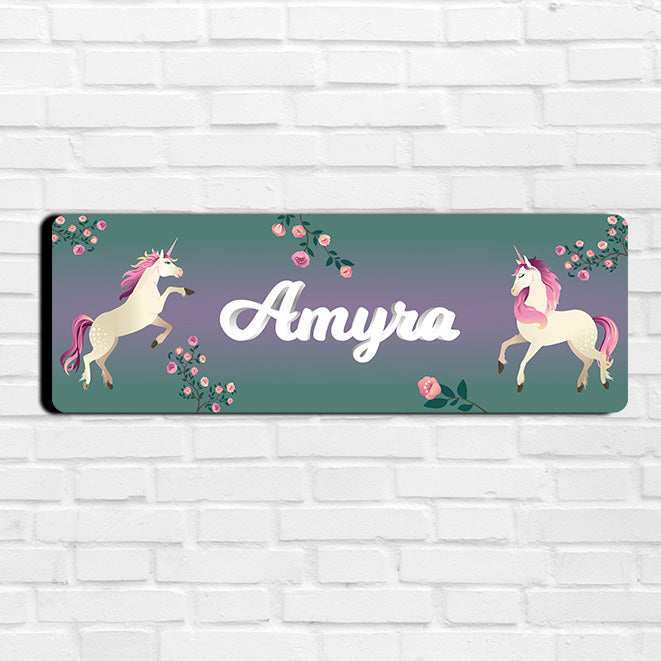 Unicorn Paradise Name Plate (Petite) (kids)