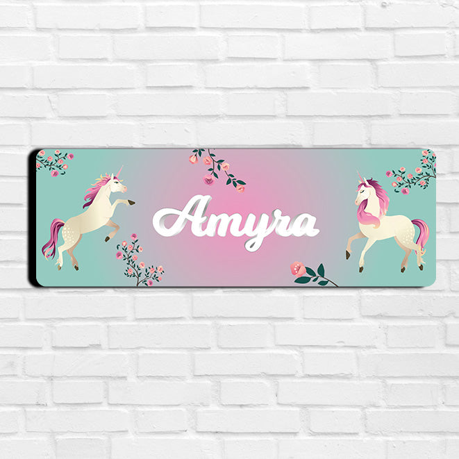 Unicorn Paradise Name Plate (Petite) (kids)