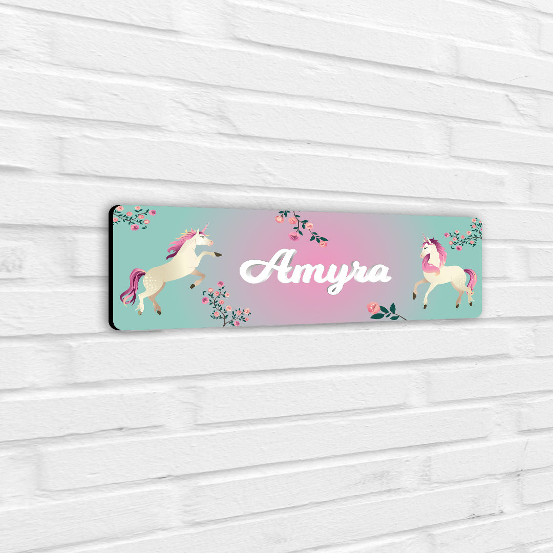 Unicorn Paradise Name Plate (Petite) (kids)