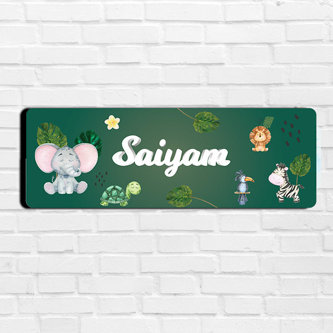 Jungle Friends Name Plate (Petite) (kids)