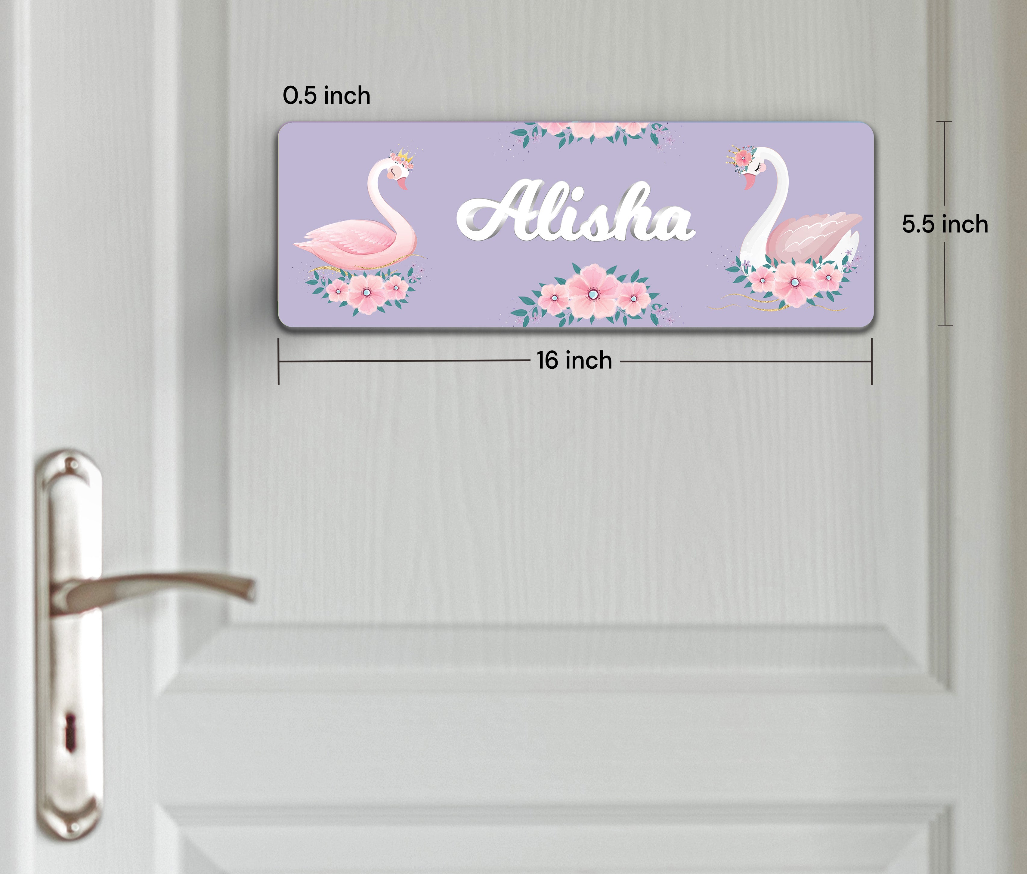 Swan Princess Name Plate (Petite) (kids)