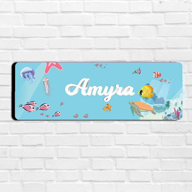 Ocean Bed Name Plate (Petite) (kids)