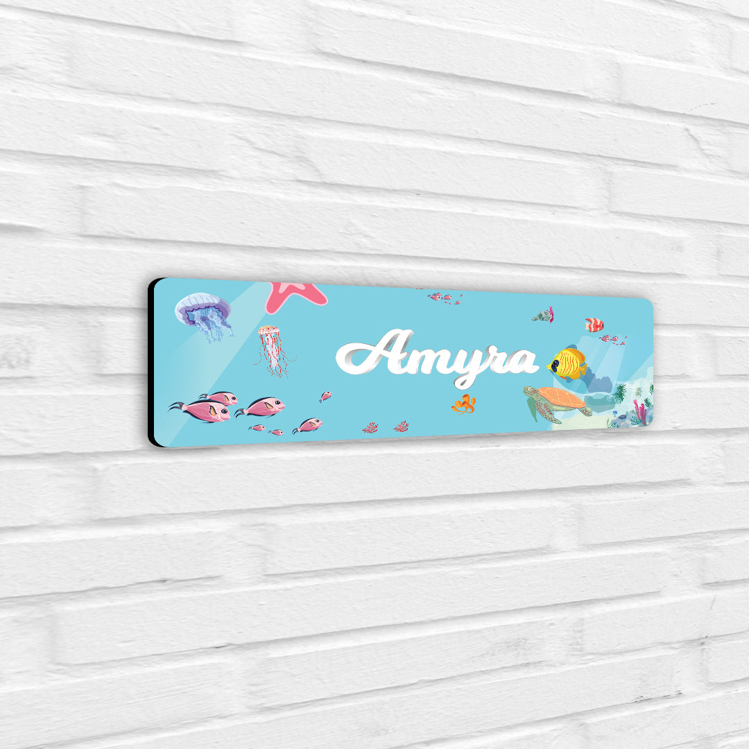 Ocean Bed Name Plate (Petite) (kids)