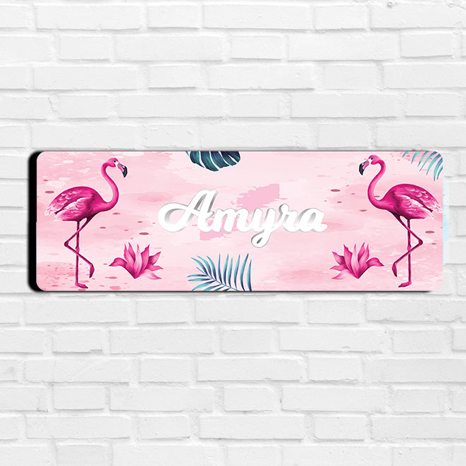 Flamingo Fiesta Name Plate (Petite) (kids)