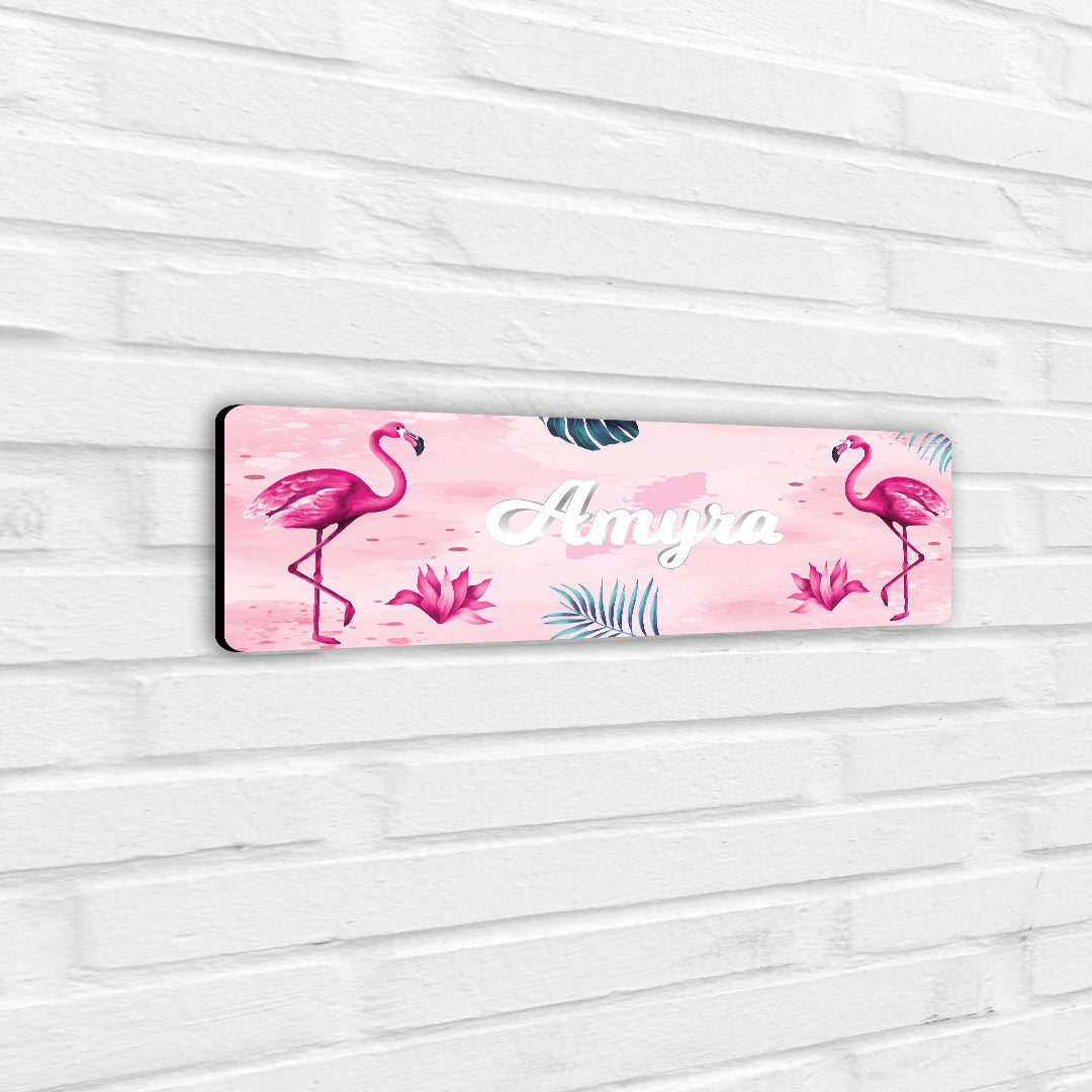 Flamingo Fiesta Name Plate (Petite) (kids)