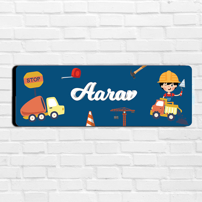 Little Builder Name Plate (Petite) (kids)