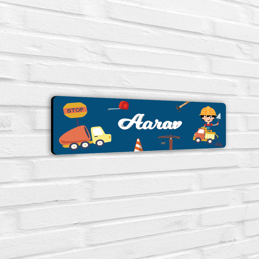 Little Builder Name Plate (Petite) (kids)