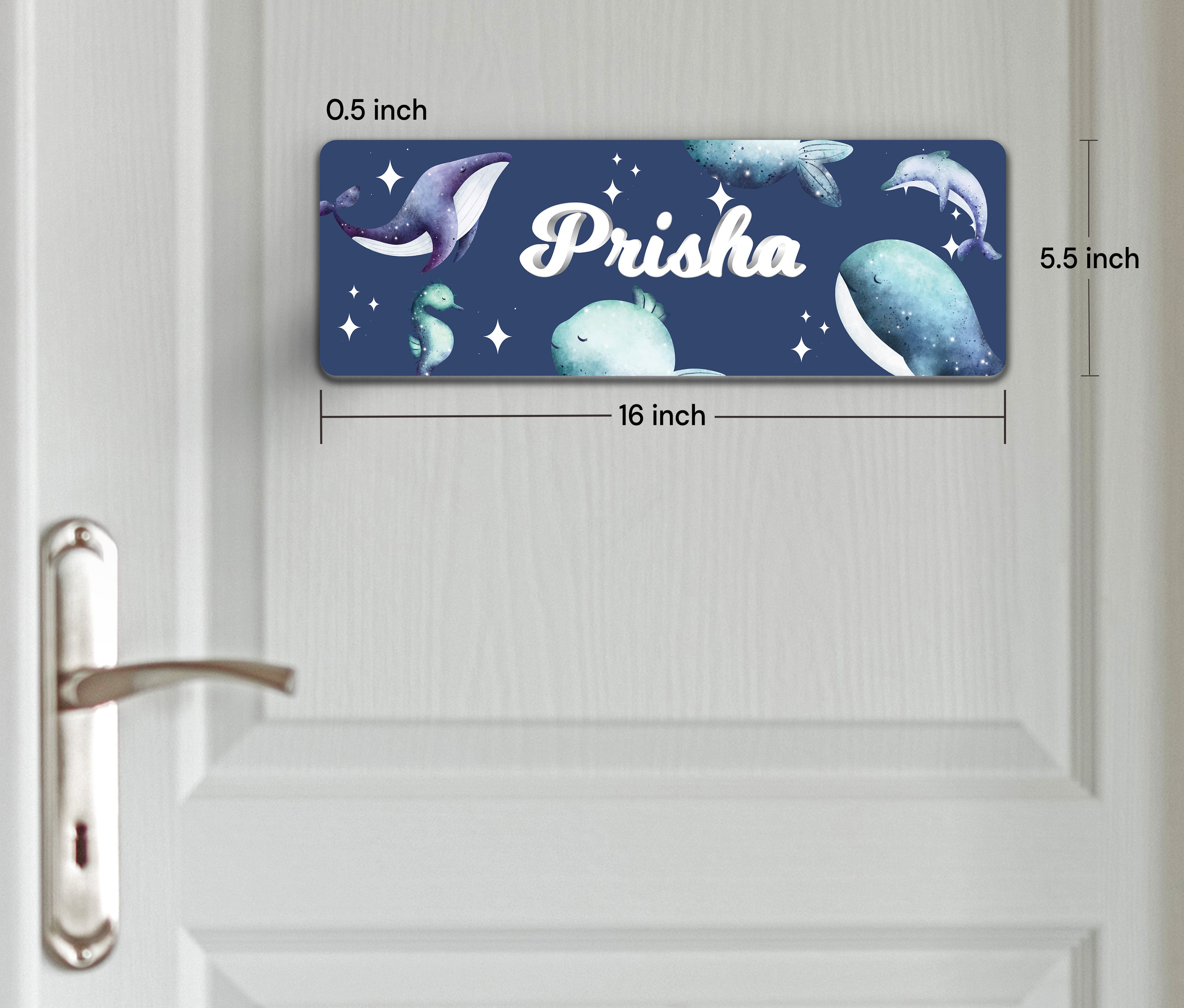 Midnight Ocean Name Plate (Petite) (kids)