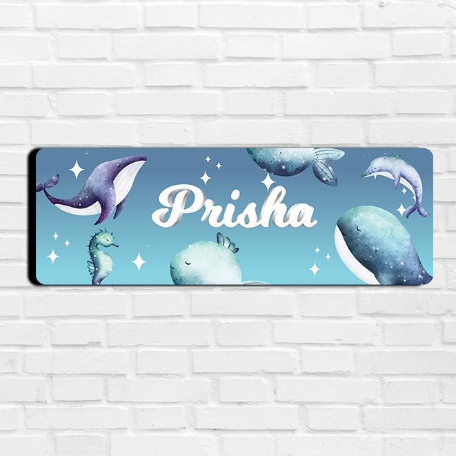 Midnight Ocean Name Plate (Petite) (kids)