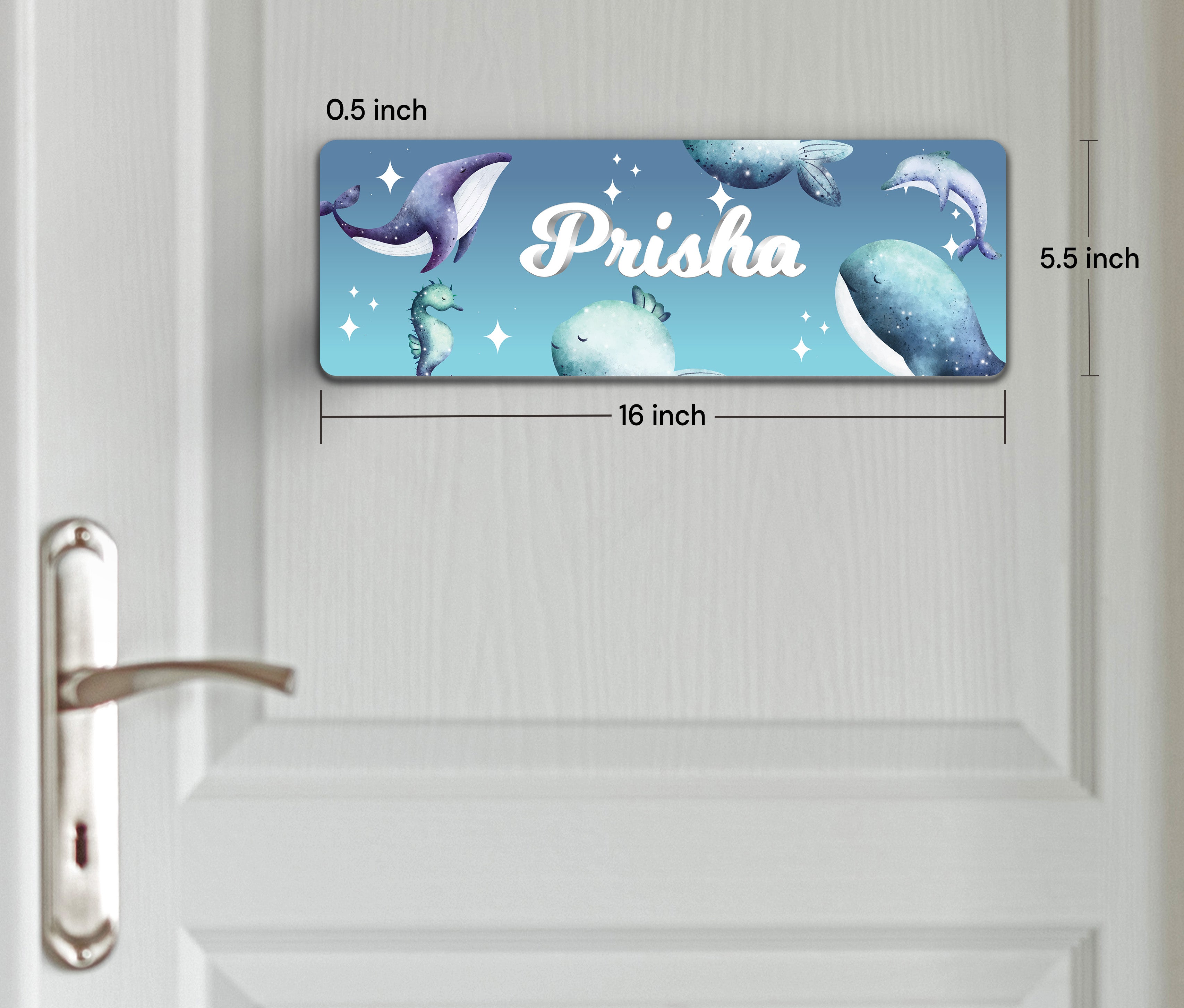 Midnight Ocean Name Plate (Petite) (kids)