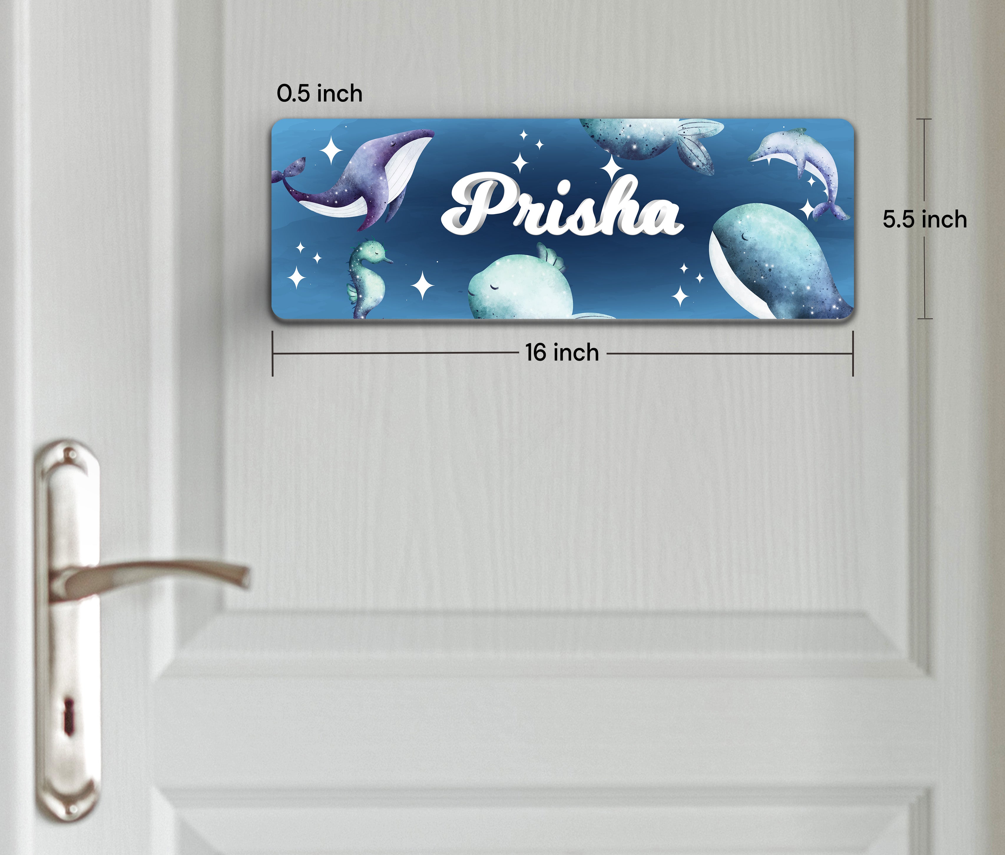 Midnight Ocean Name Plate (Petite) (kids)