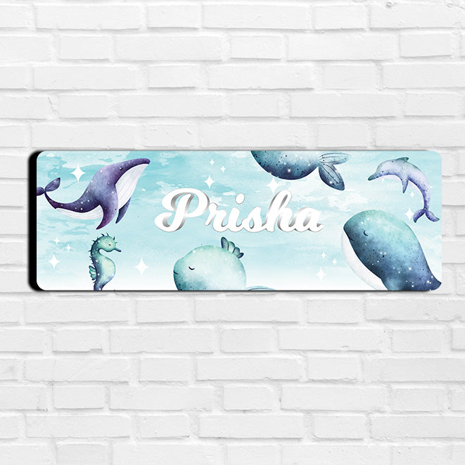 Midnight Ocean Name Plate (Petite) (kids)