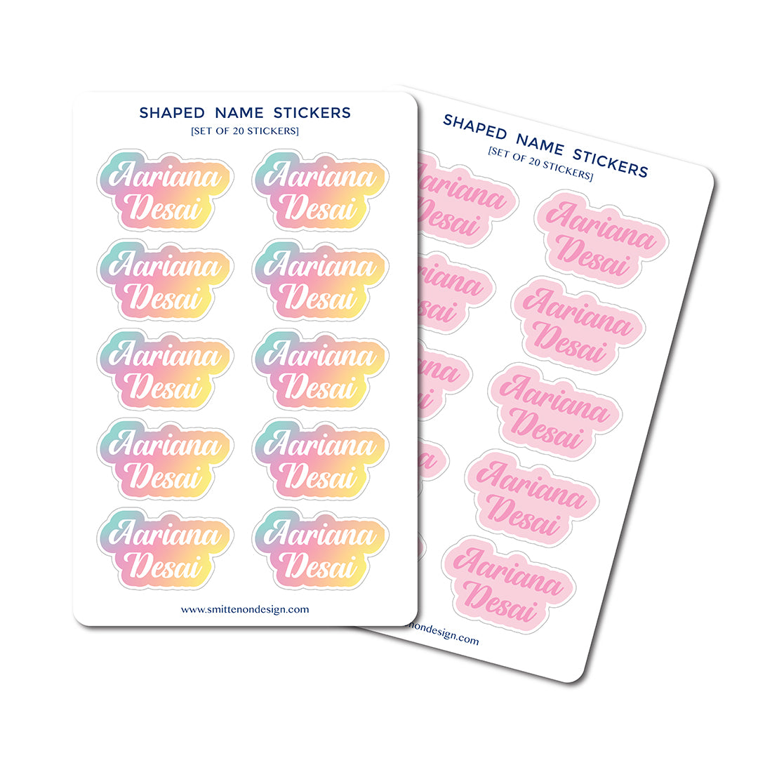 Shape Cut Sticker - Set of 24