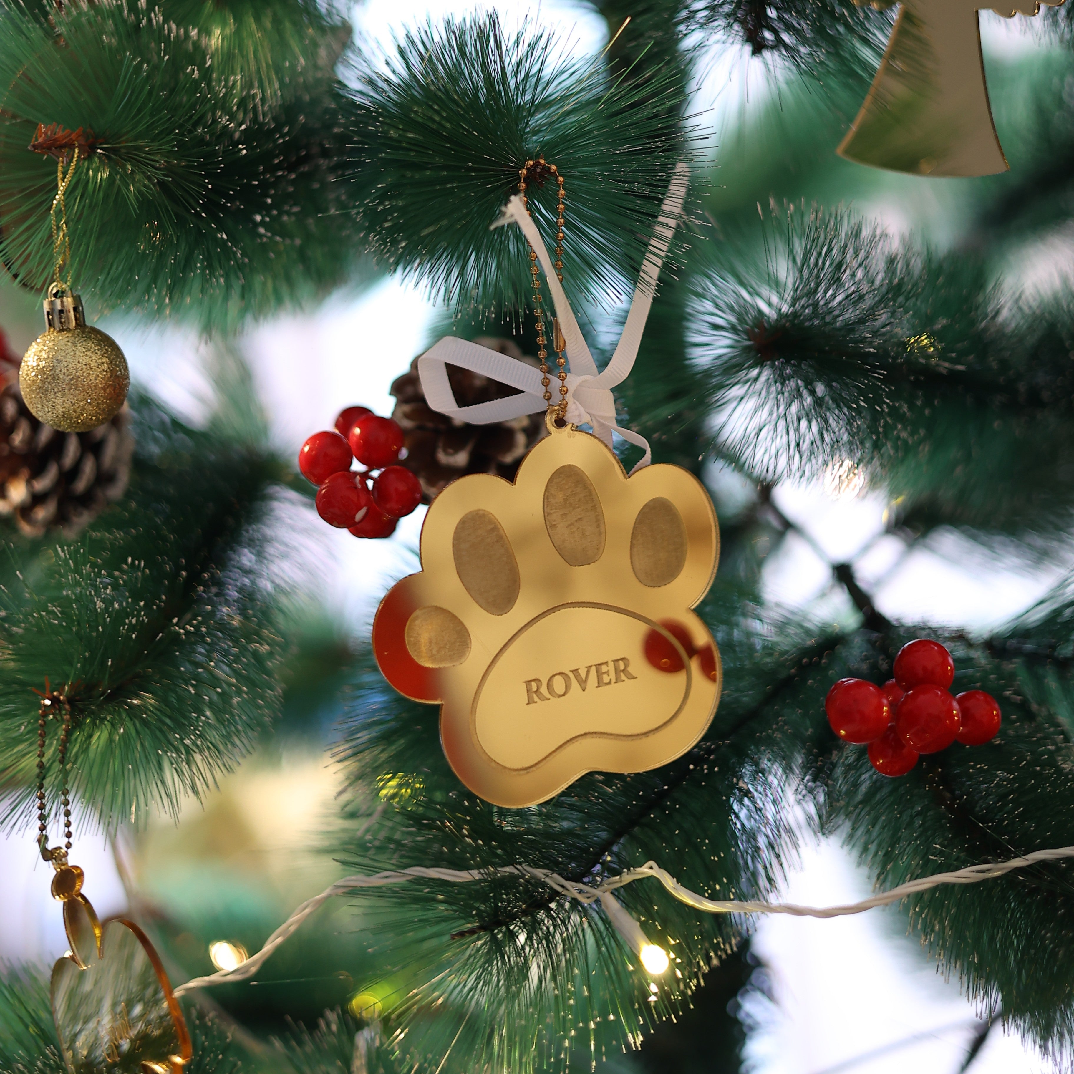 Gold PAW - Christmas Ornament