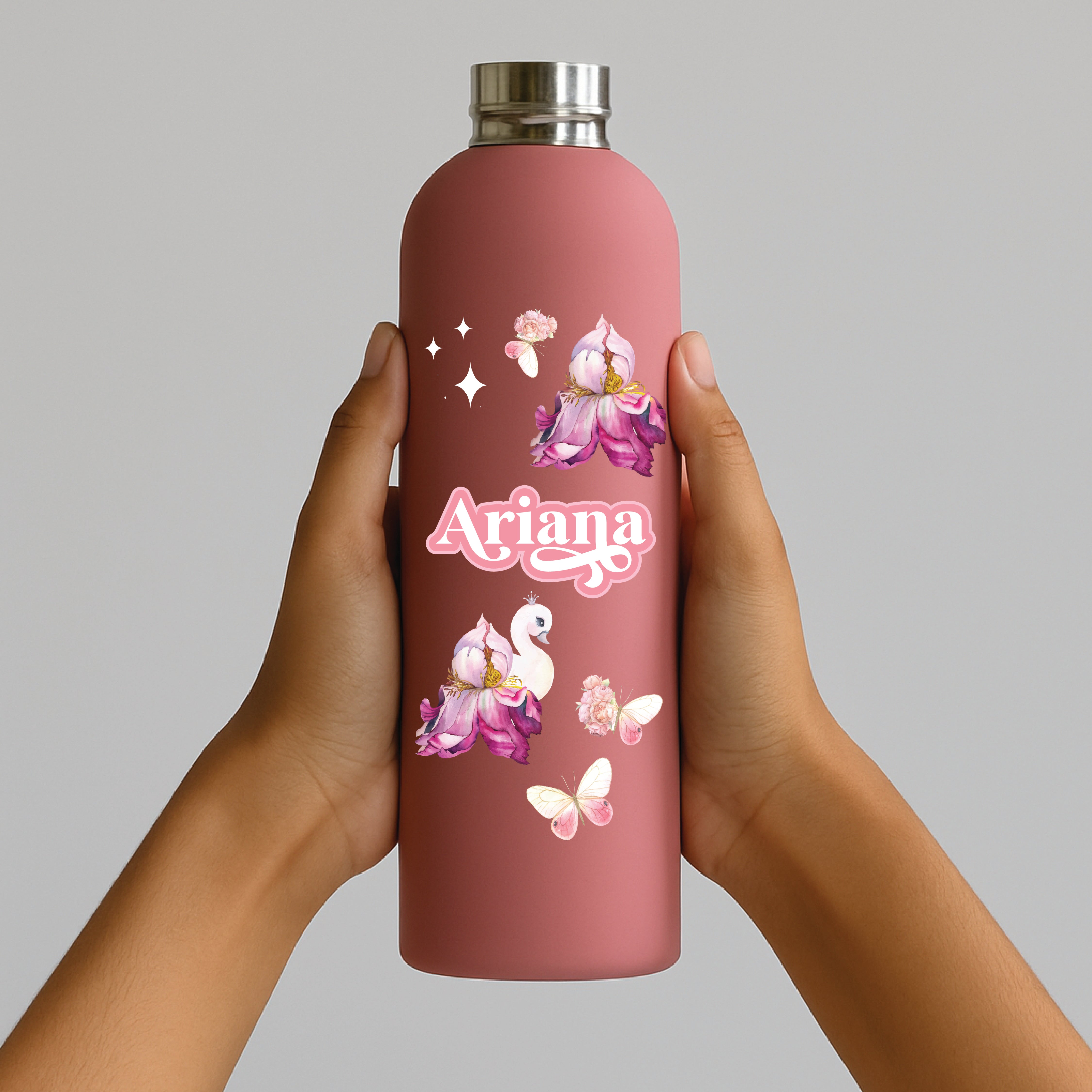 Butterfly Swan Blossom Water Bottle
