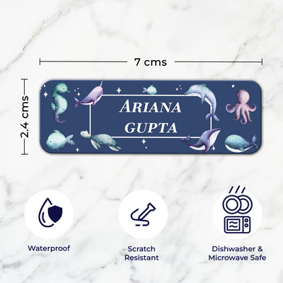 Midnight Ocean Waterproof Sticker - Set of 60