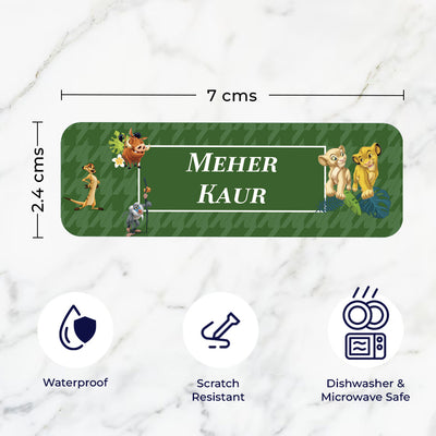 Baby Jungle King Waterproof Sticker - Set of 60